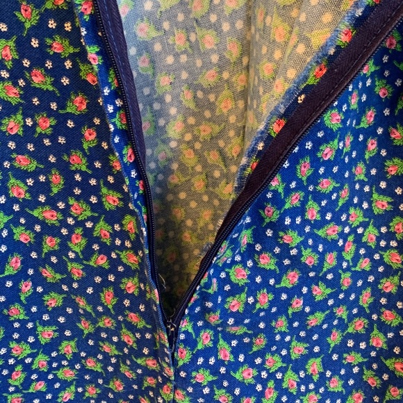 Jebbi of California Vintage 70s blue floral mini dress with bell sleeves .Cute❤️ - Picture 8 of 9